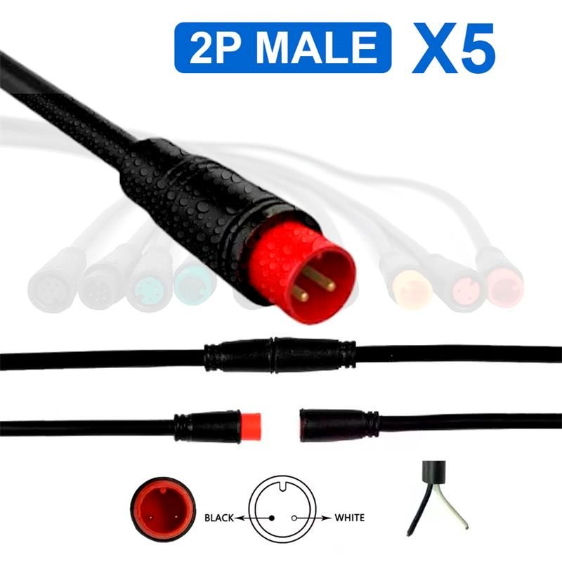 Connecteur étanche 8mm 2 broches - 5M Connecteur étanche 8mm 2 broches - 5M