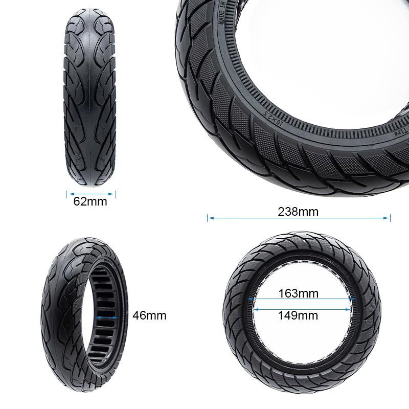 Pneu plein ultraléger 10x2,5-6,5/B44 - ligne noire Pneu plein ultraléger 10x2,5-6,5/B44 - ligne noire