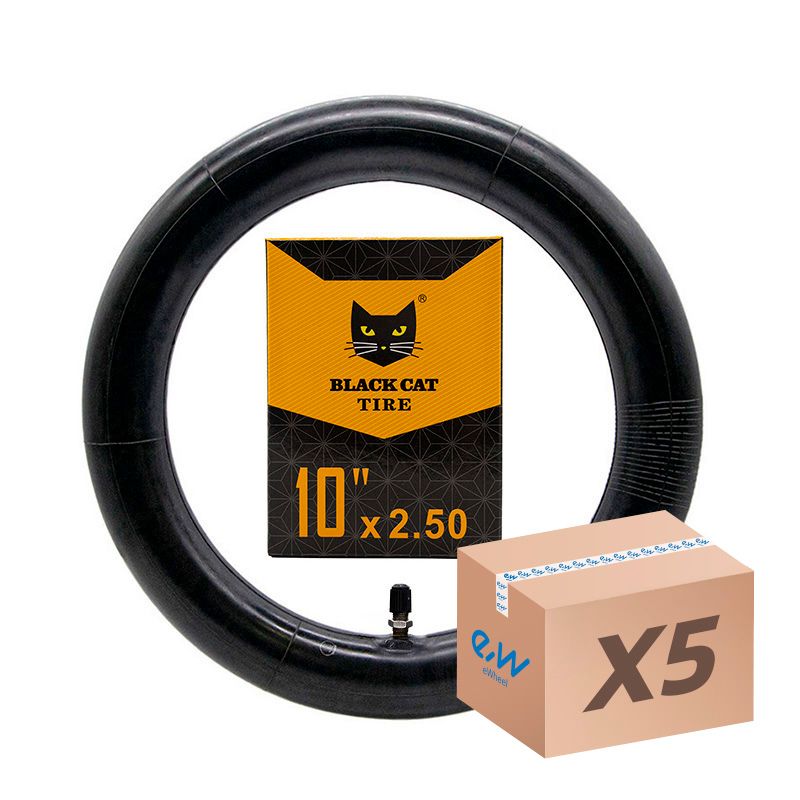 Chambre à air 10x2,5 Black Cat - valve droite - 5pcs Chambre à air 10x2,5 Black Cat - valve droite - 5pcs