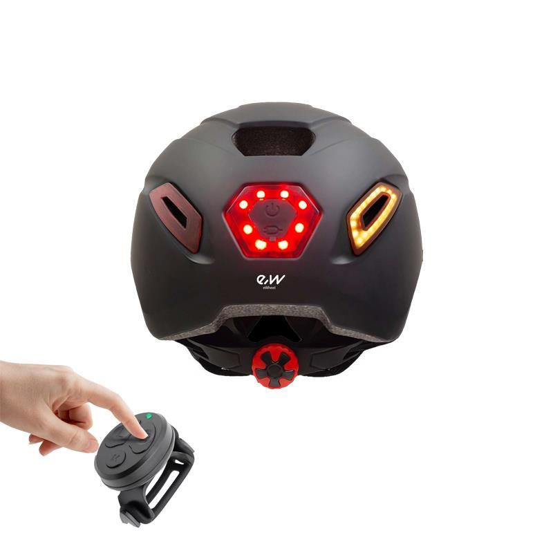 Casque CP02 urben avec clignotant noir taille unique Casque CP02 urben avec clignotant noir taille unique