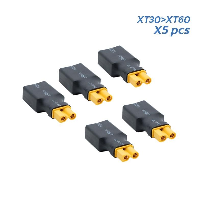 Adaptateur XT30 femelle à XT60 mâle - 5 pièces Adaptateur XT30 femelle à XT60 mâle - 5 pièces