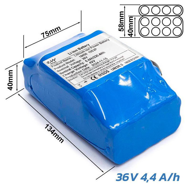 Batterie externe 36v 6.4 à / h Batterie externe 36v 6.4 à / h