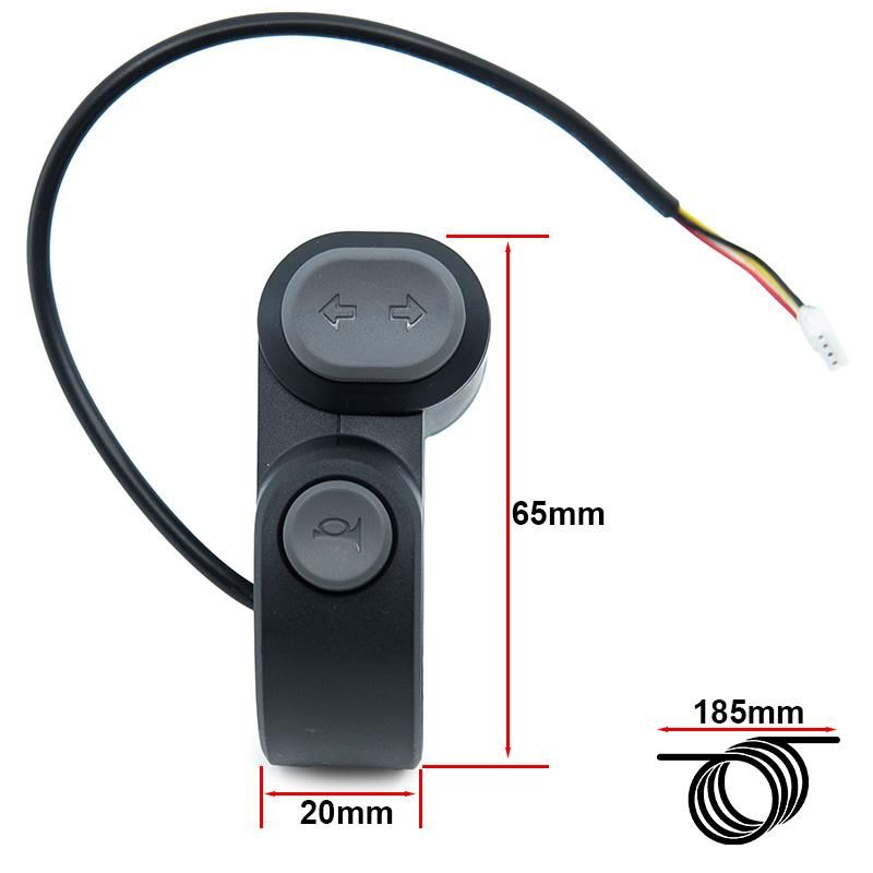 Interrupteur avec Clignotants et Klaxon avec connecteur JST ZH 20cm Ninebot F2/F2 Pro Ninebot - Interrupteur avec Clignotants et Klaxon avec connecteur JST ZH 20cm Ninebot F2/F2 Pro Ninebot -