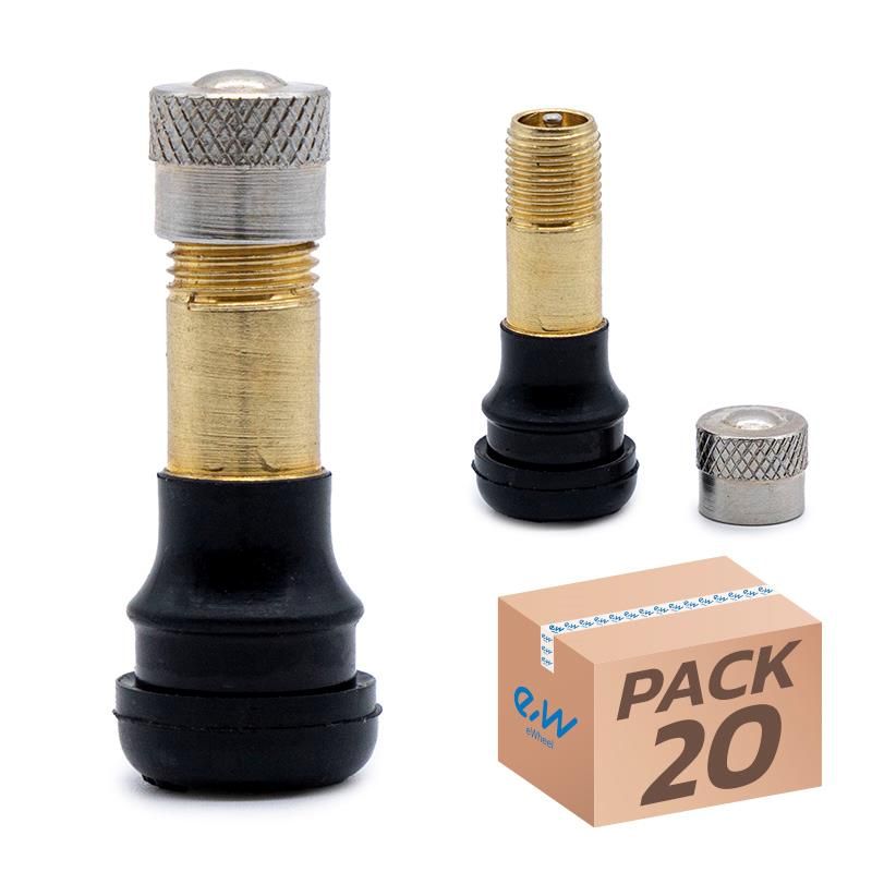 Valve tubeless droite 32mm (joint de pression) - PVR40 - 20pcs Valve tubeless droite 32mm (joint de pression) - PVR40 - 20pcs