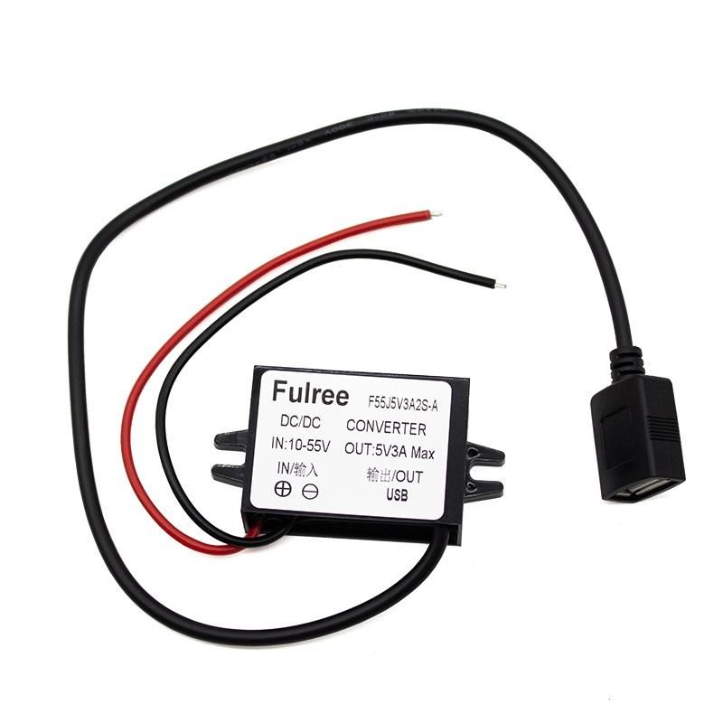 Convertisseur DC 11-55V vers 5V 3A avec port USB Fulree Convertisseur DC 11-55V vers 5V 3A avec port USB Fulree
