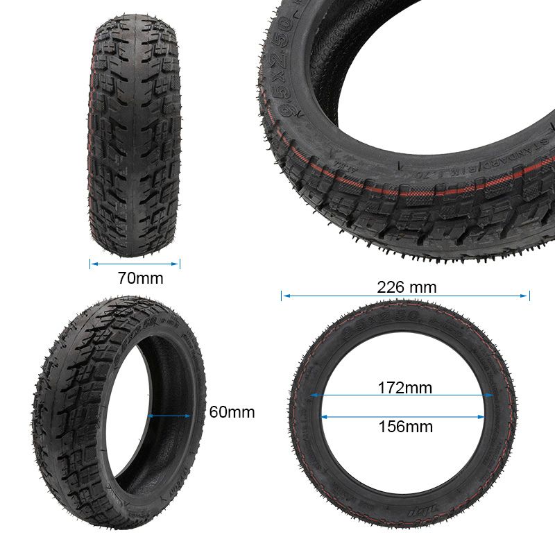 Pneu tubeless off-road 9,5×2,50 avec valve