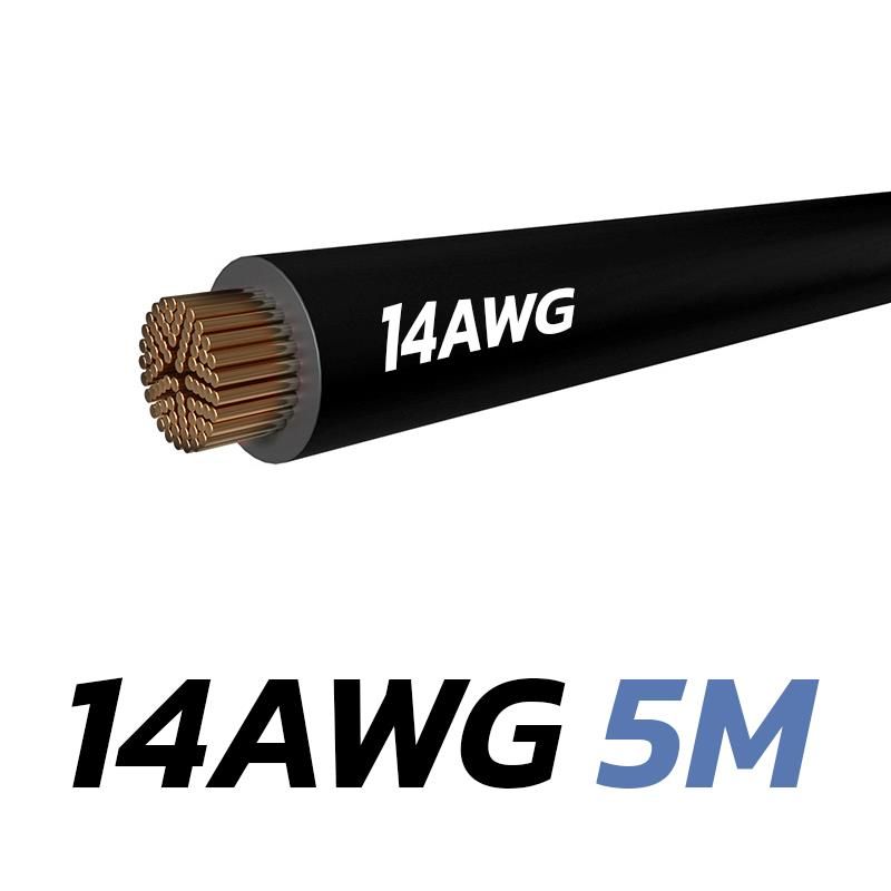 Câble noir 14 AWG - 5M Câble noir 14 AWG - 5M