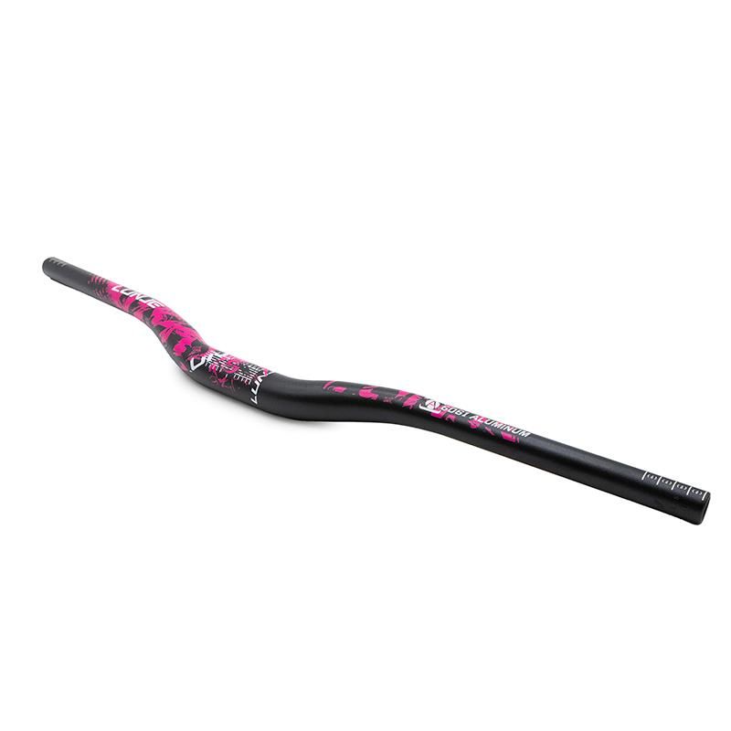 Guidon de 720mm avec élévation 25mm noir-rose Guidon de 720mm avec élévation 25mm noir-rose