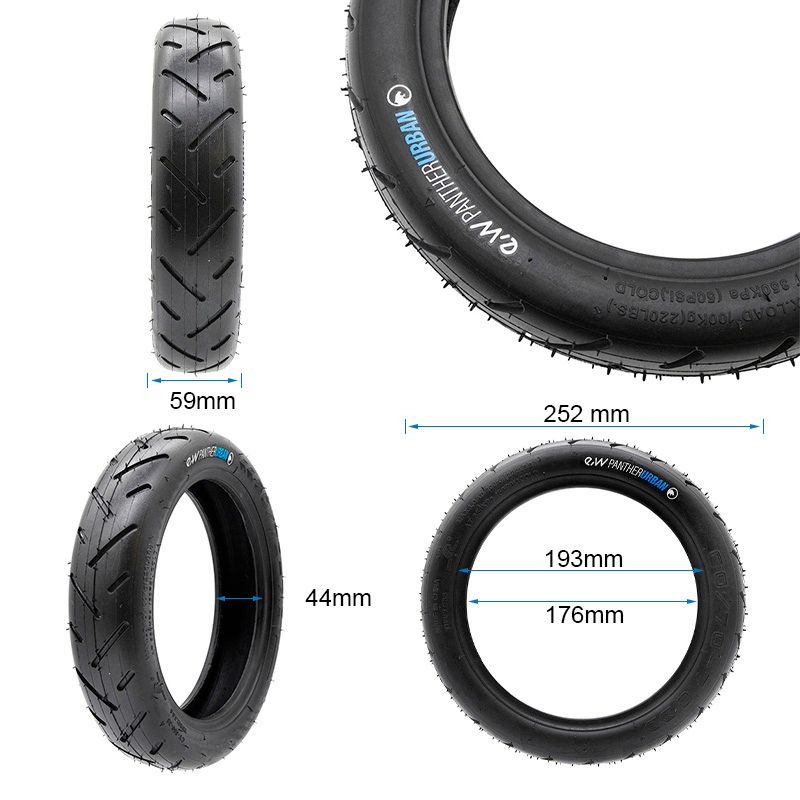 Pneu tubeless 60/70-7 POUR MI4 PRO MAX/PLUS PANTHERURBAN