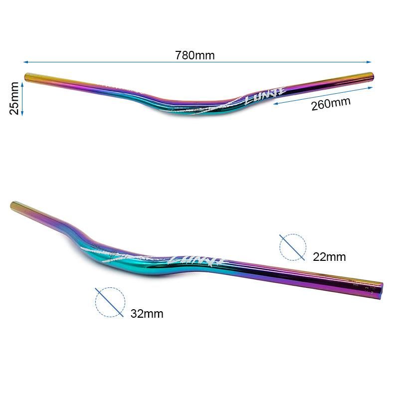 Guidon de 780mm avec elevation 25mm multicolore 3