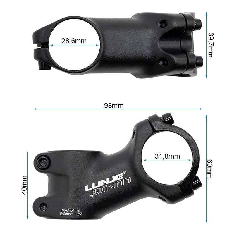 Potence pour guidons de 31,8mm EWPM-004 avec élévation de 25º Potence pour guidons de 31,8mm EWPM-004 avec élévation de 25º