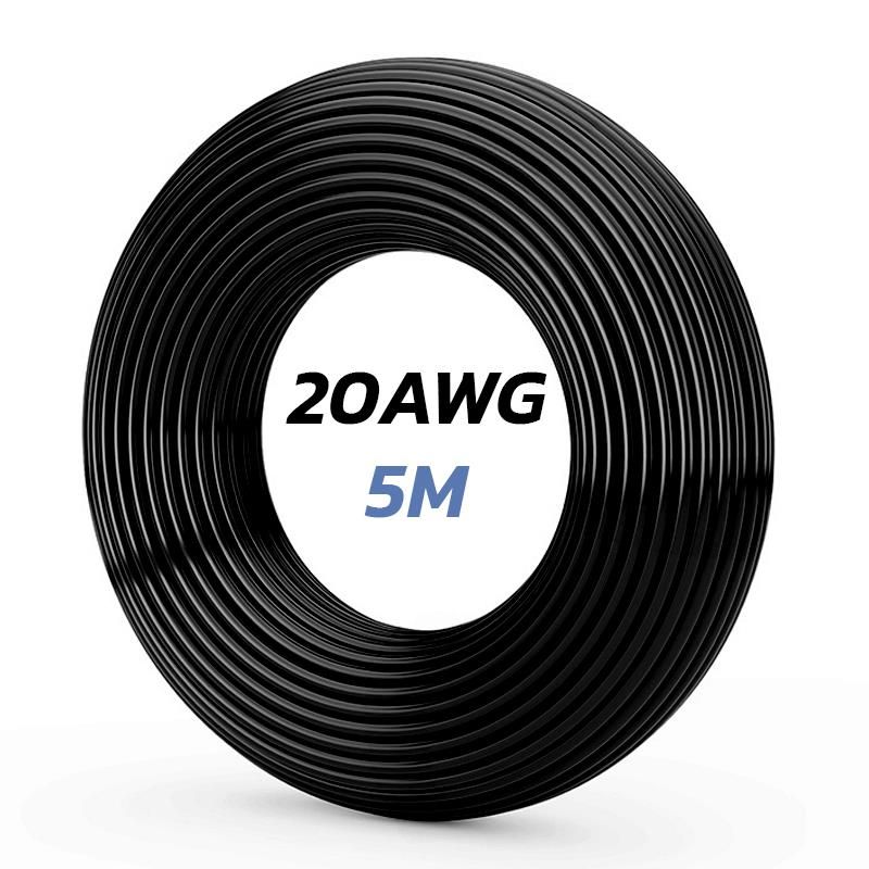 Câble noir 20 AWG - 5M Câble noir 20 AWG - 5M