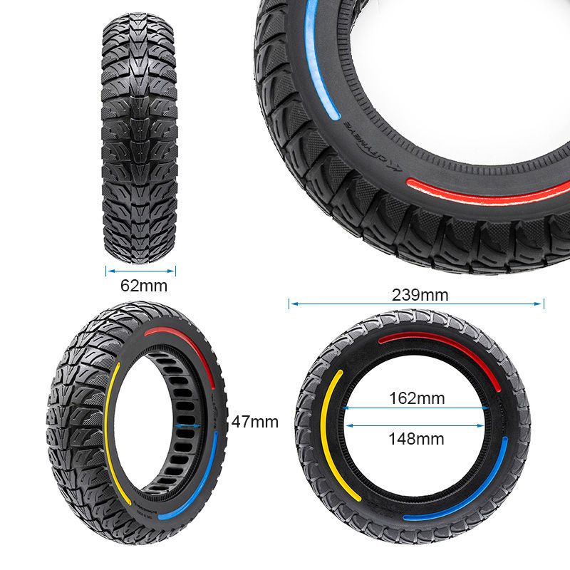 Roue pleine 10x2,5-6,5 Cityneye - tricolore