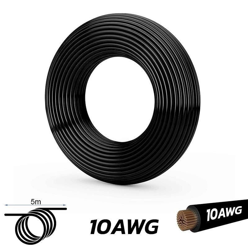 Câble noir 10 AWG - 5M Câble noir 10 AWG - 5M
