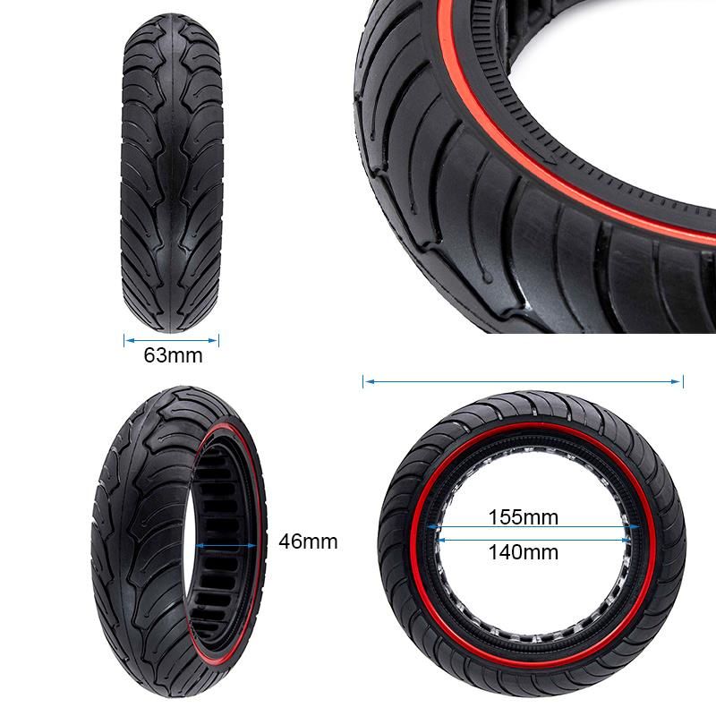 Pneu plein ultraléger 9,5x2,5 rouge pour NIU