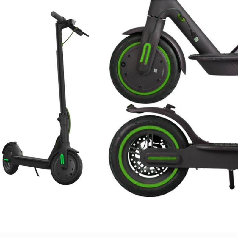 Autocollant jante vert pour trottinette électrique