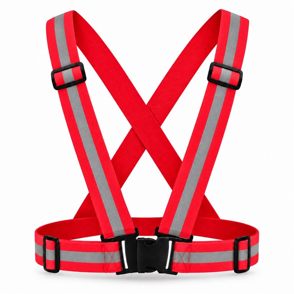 Gilet réfléchissant bretelle rouge