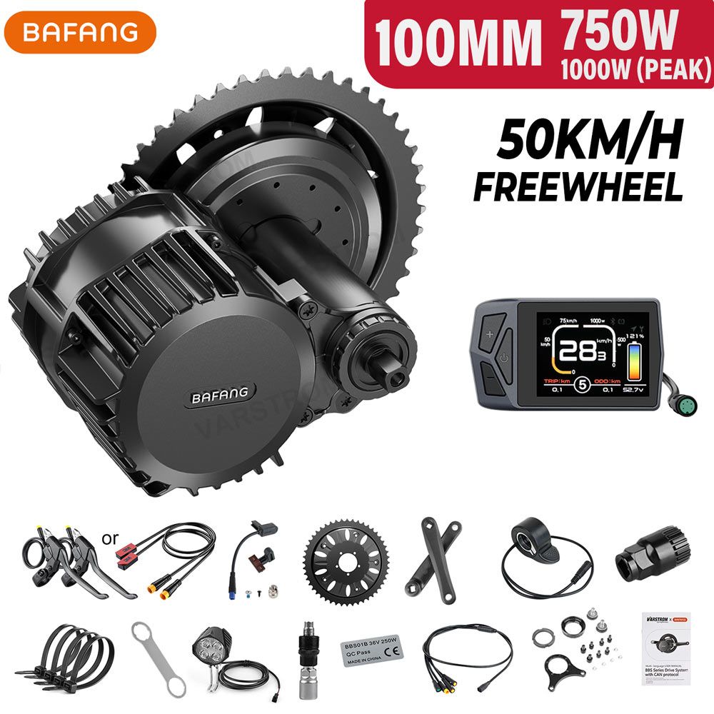 Kit conversion vélo électrique moteur central 750W 48V - 100MM (Affichage : EKD01) Bafang