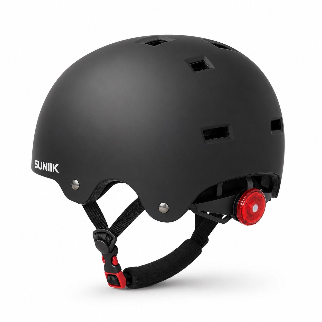 Casque urbain réglable avec lumière arrière taille L couleur noire
