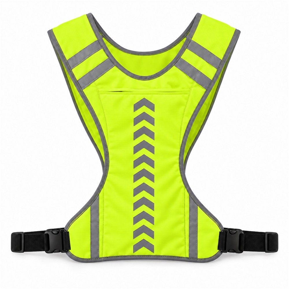 Gilet réfléchissant ajustable avec poche vert