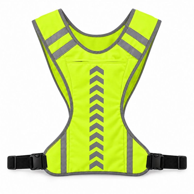 Gilet réfléchissant ajustable avec poche vert Gilet réfléchissant ajustable avec poche vert