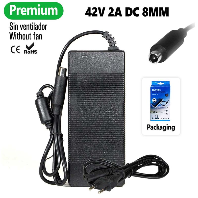 Chargeur premium 42V 2A pour Xiaomi et Ninebot (connecteur DC8MM) Suniik