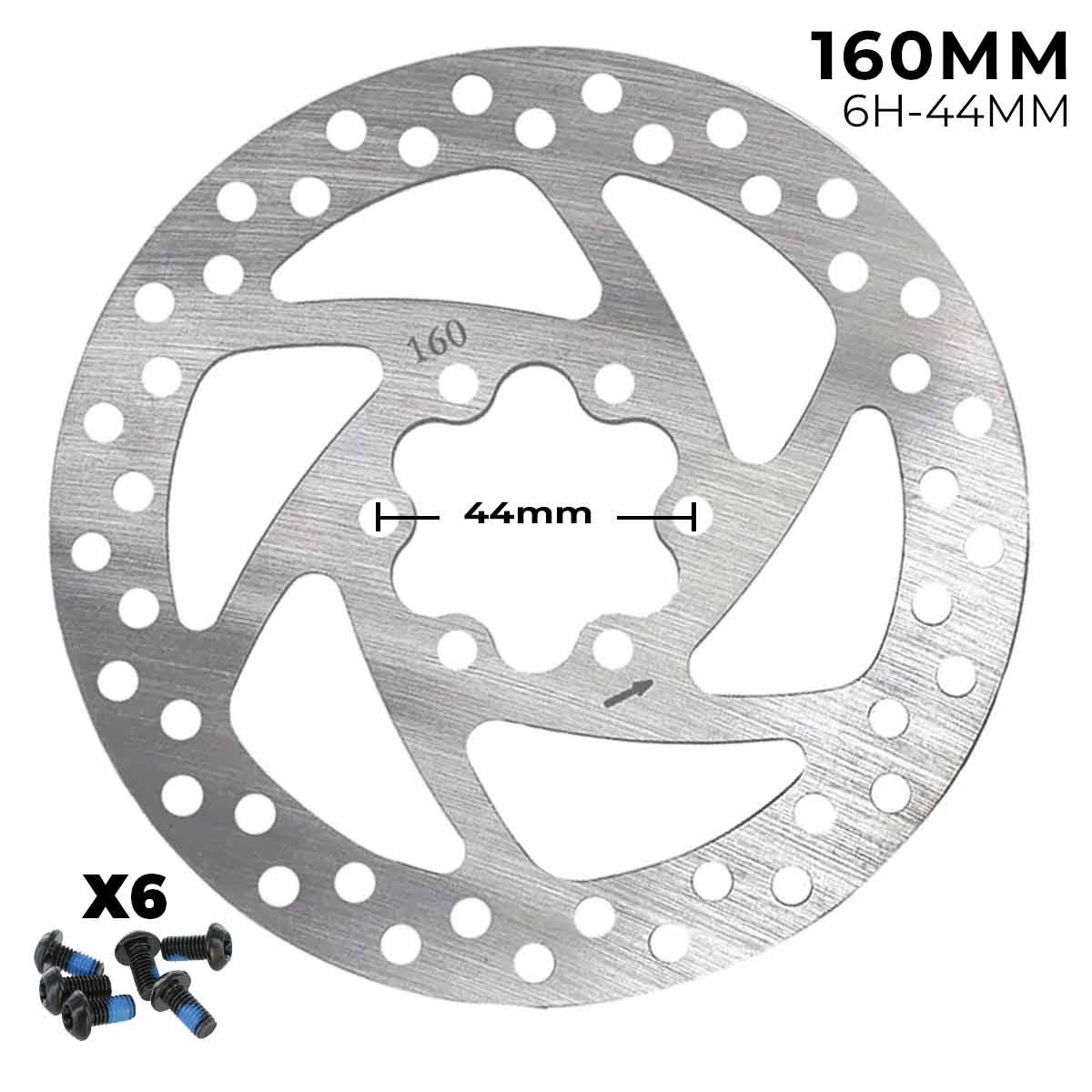 Disque de frein 160mm - Rond (6 trous - 44mm)