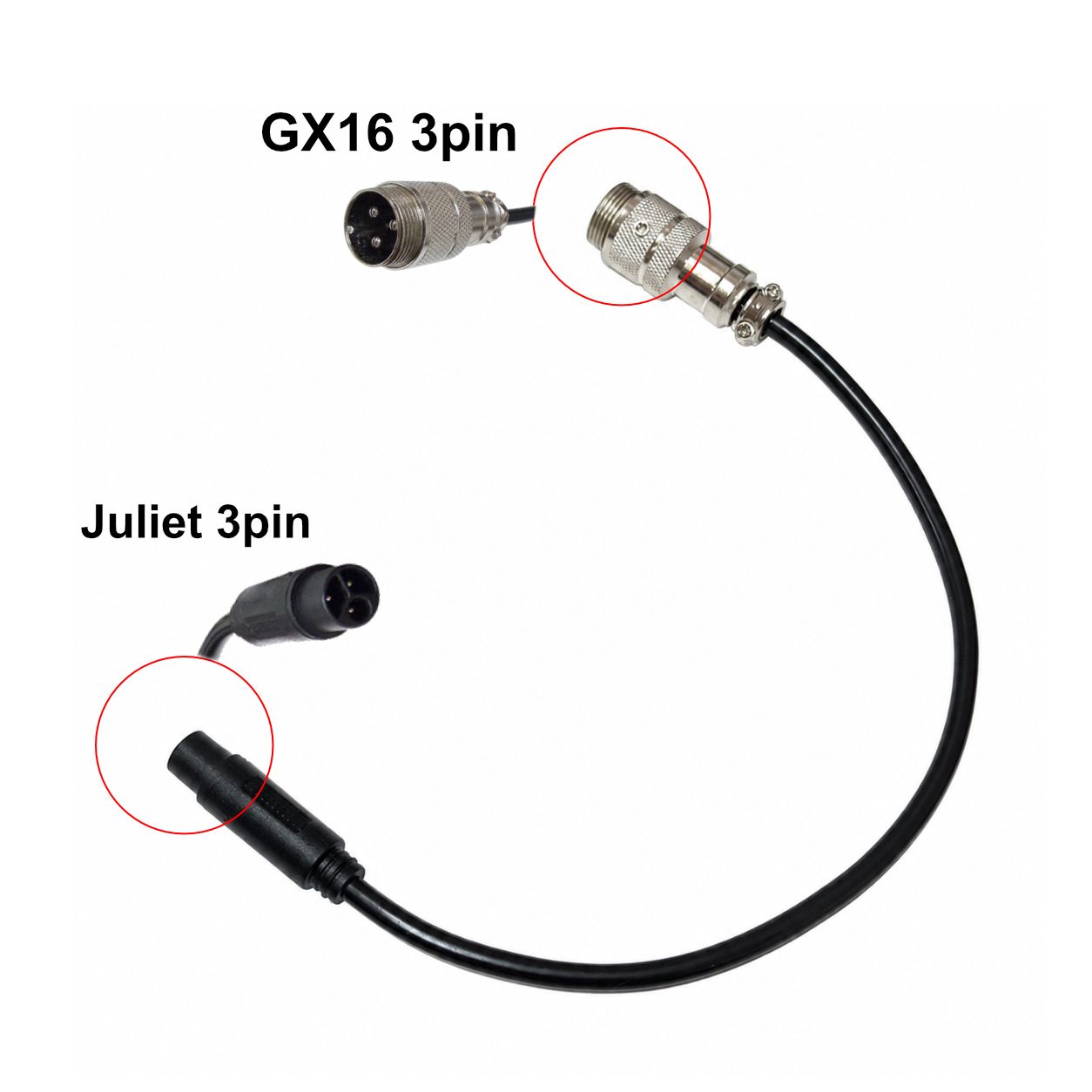 Câble convertisseur GX16 à Juliet 3 broches