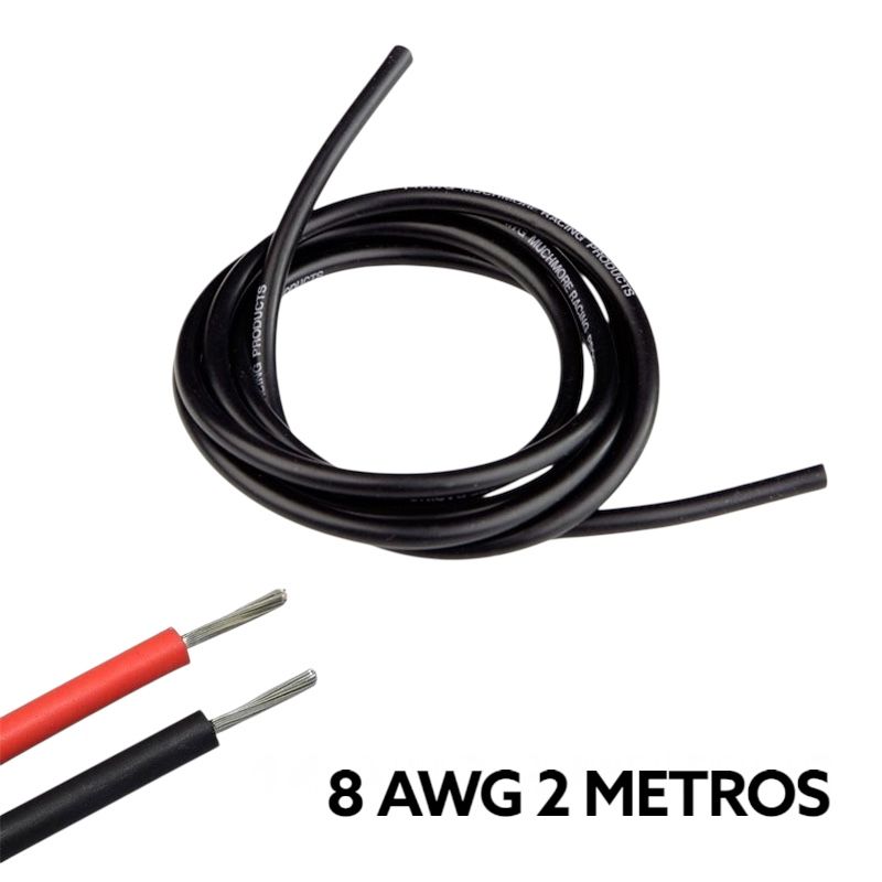 Câble électrique silicone flexible 8 AWG noir Câble électrique silicone flexible 8 AWG noir