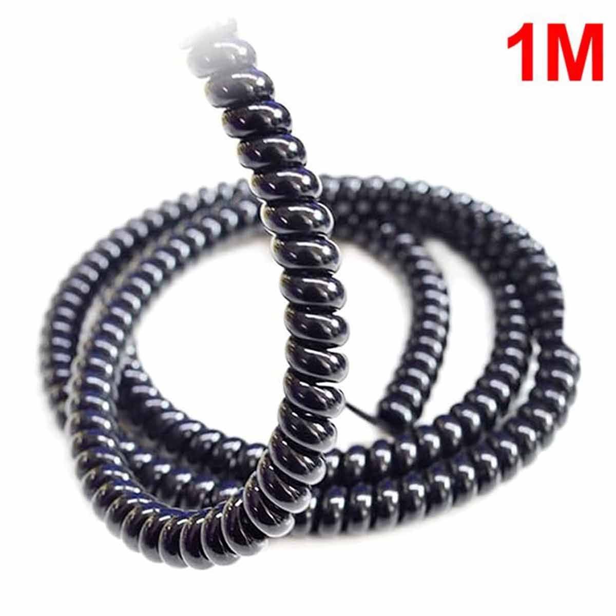 Gaine de câble noire brillante - 1 mètre
