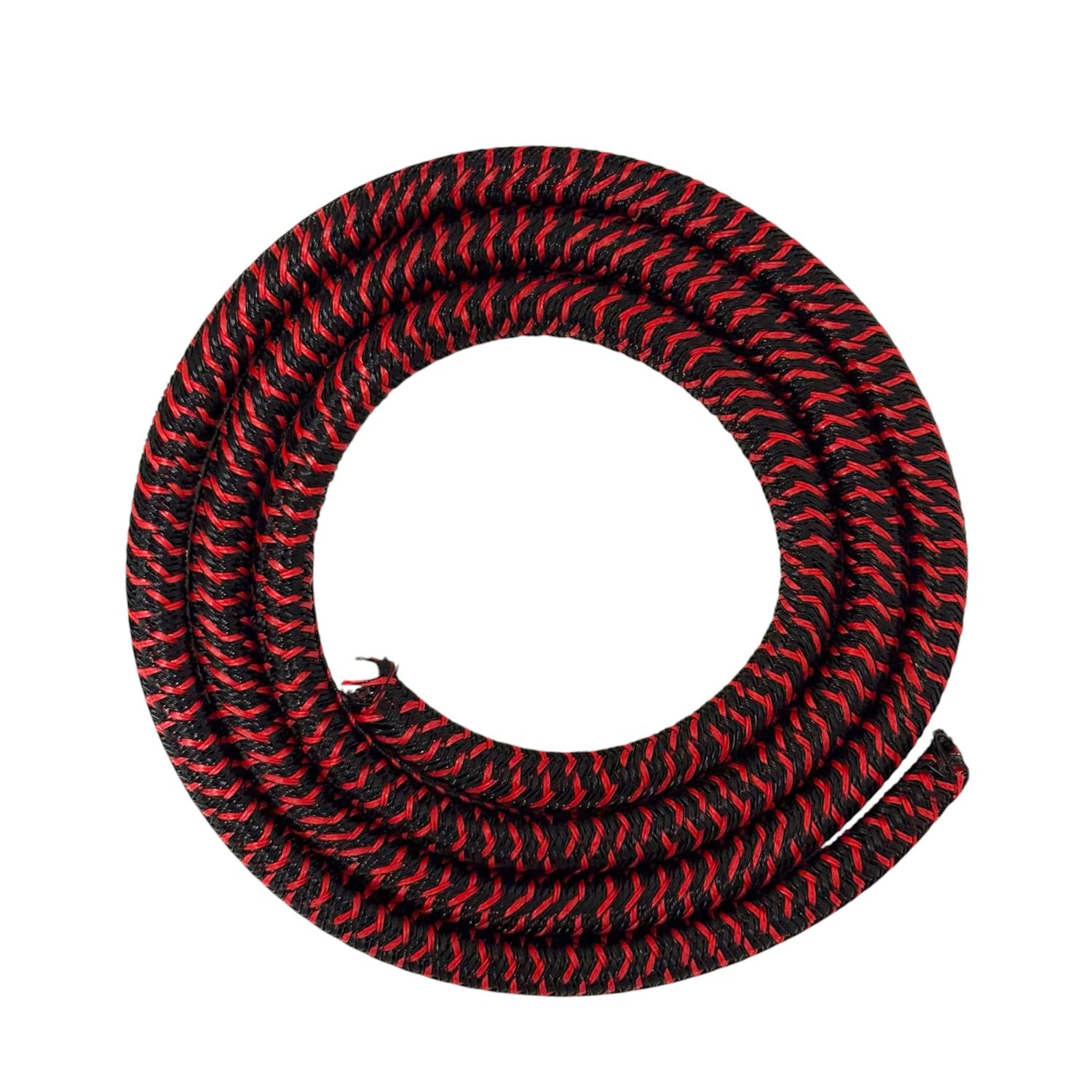 Gaine de câble CJ Racing noire et rouge 1 mètre