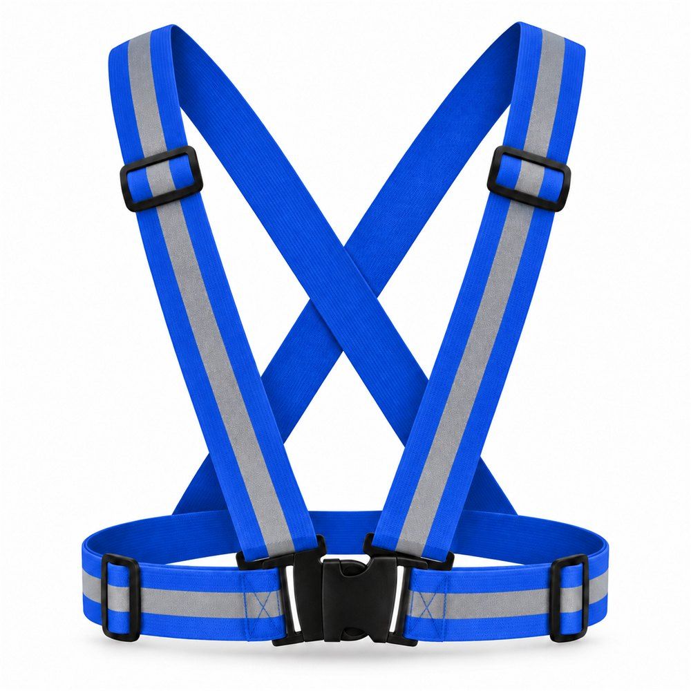 Gilet réfléchissant bretelle bleu