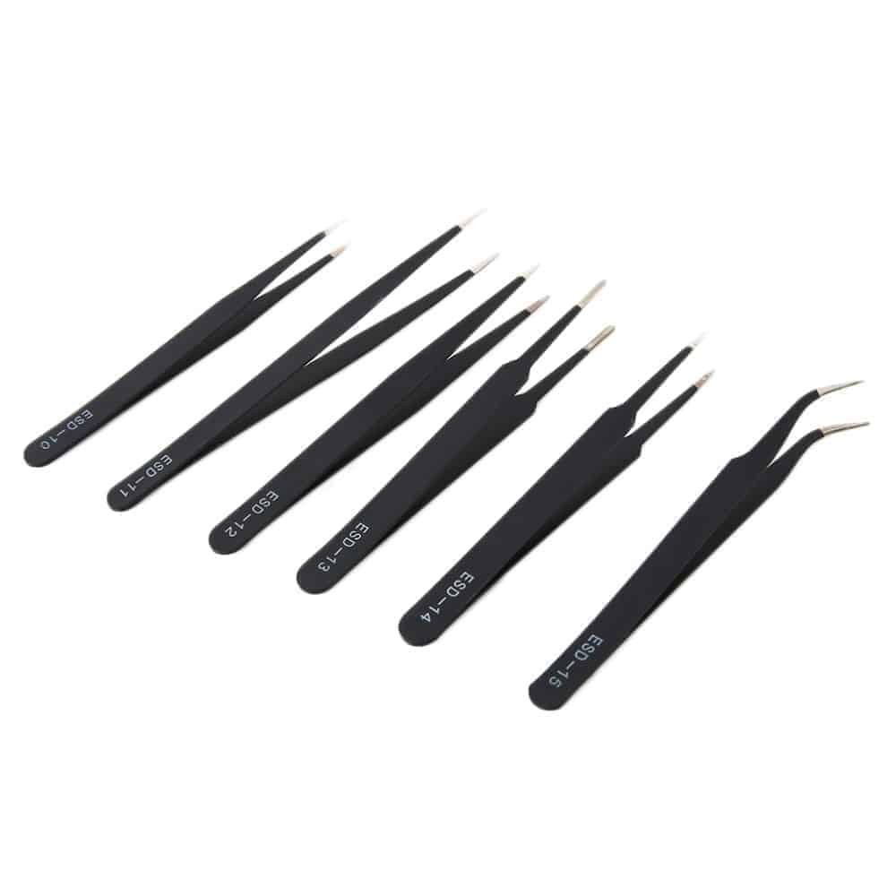 Set de pinces antistatiques (6 pièces)