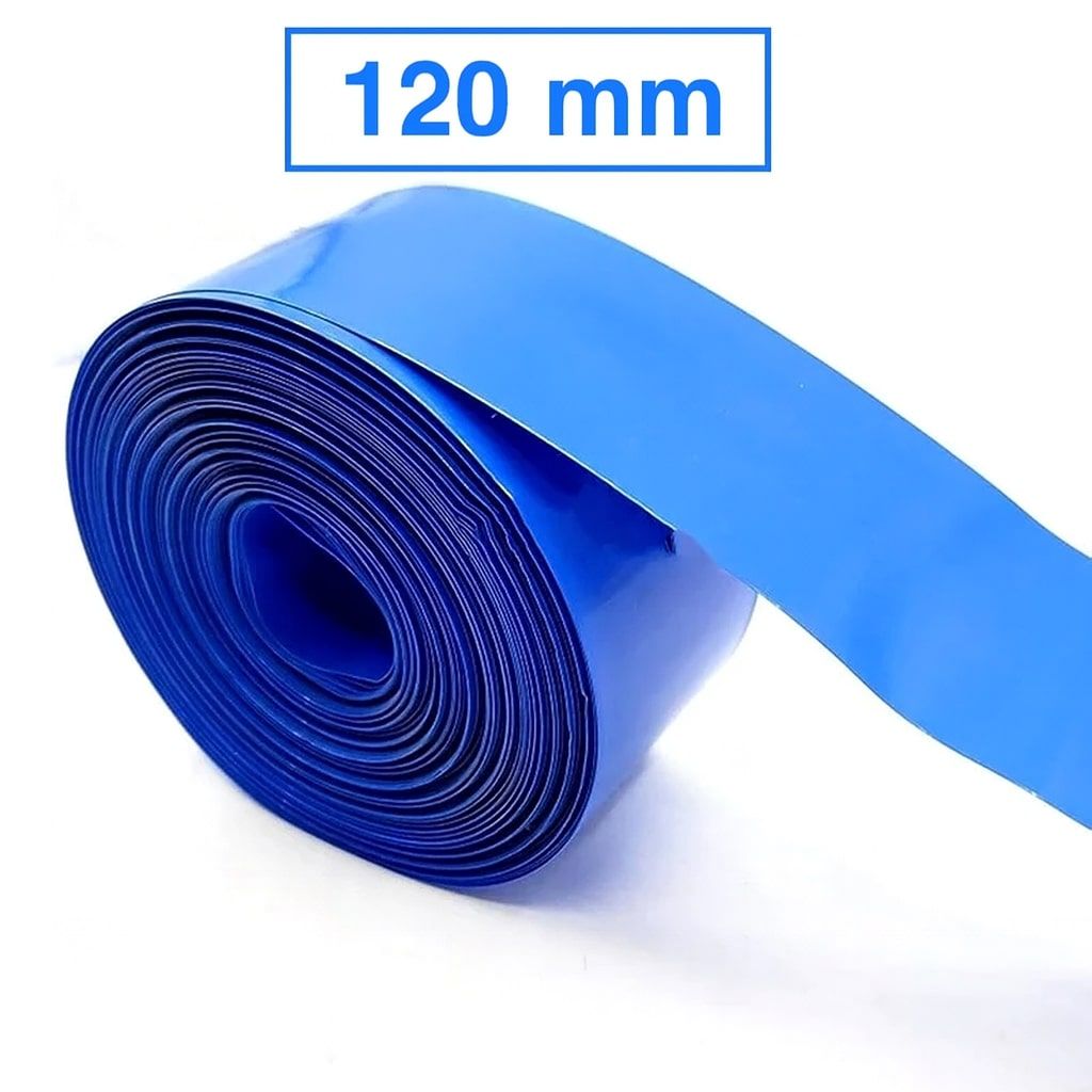 Tube thermorétractable bleu 120 millimètres - 1 mètre