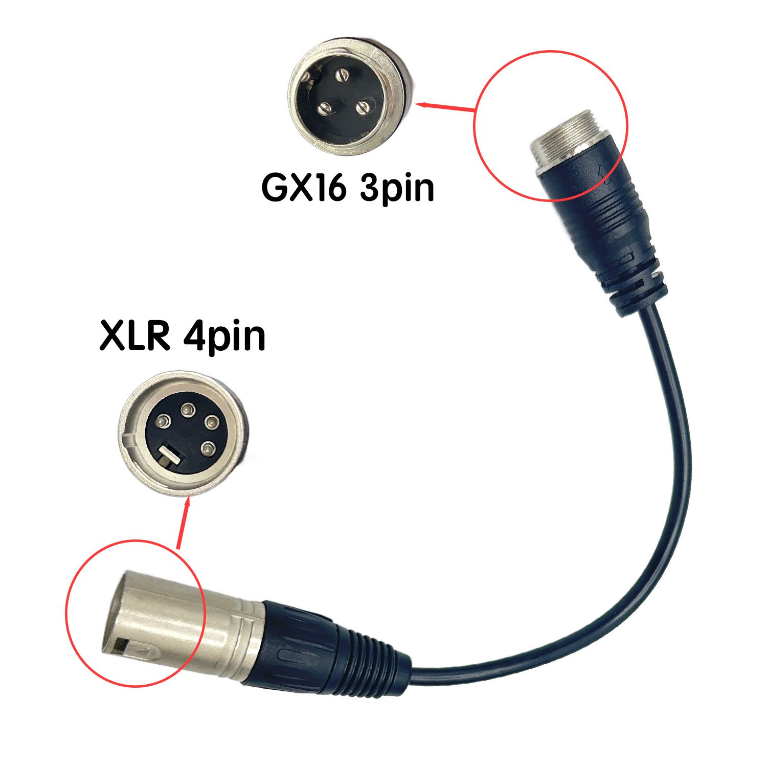 Câble convertisseur GX16 à XLR 4 broches