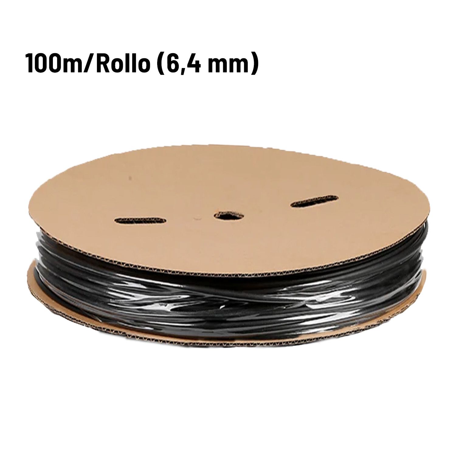 Tube thermorétractable adhésif double paroi noir 100 m - 1 rouleau 3:1 (6,4 mm) Tube thermorétractable adhésif double paroi noir 100 m - 1 rouleau 3:1 (6,4 mm)