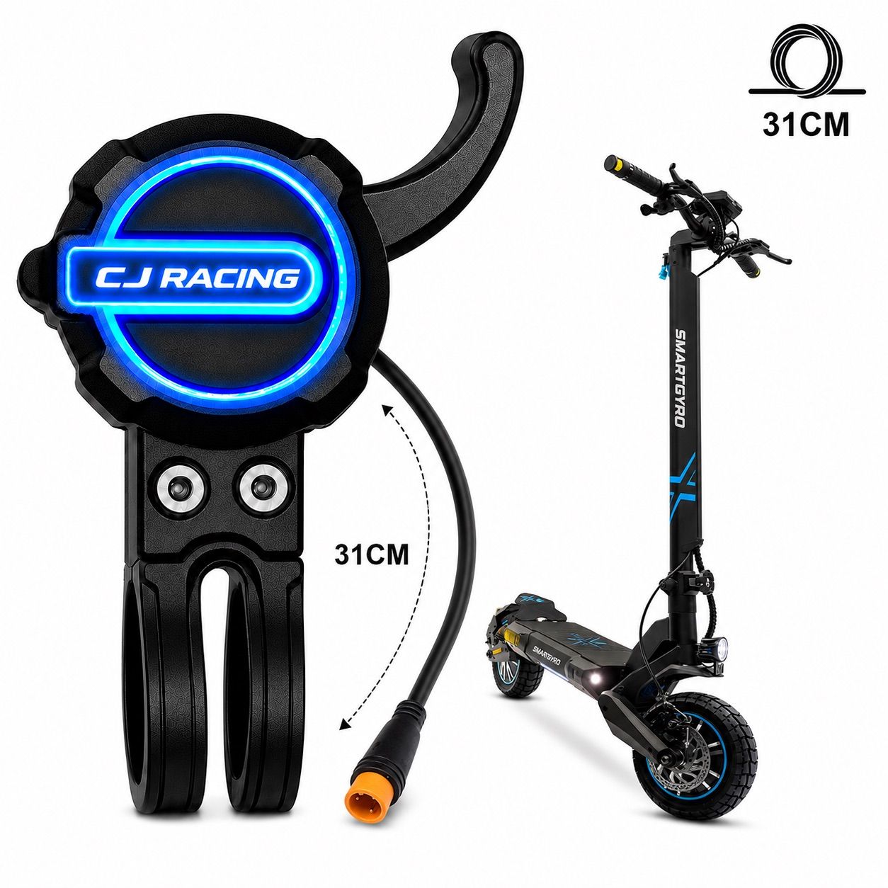 Accélérateur à gâchette pour trottinette Smartgyro Crossover Dual Max 2 CJ Racing Accélérateur à gâchette pour trottinette Smartgyro Crossover Dual Max 2 CJ Racing