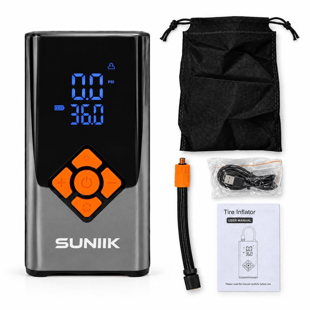 Gonfleur électrique Suniik portable avec écran digital Gonfleur électrique Suniik portable avec écran digital
