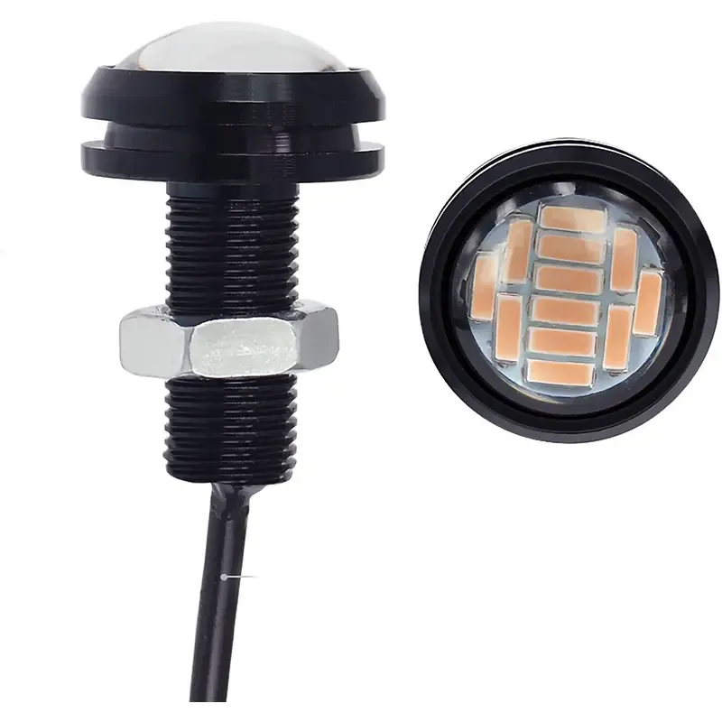 Lumière LED Oeil d'Aigle (Pack de 2) Jaune (12 LEDs par lumière)