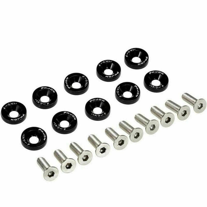 Rondelle de vis en aluminium noir (Lot de 10) Rondelle de vis en aluminium noir (Lot de 10)