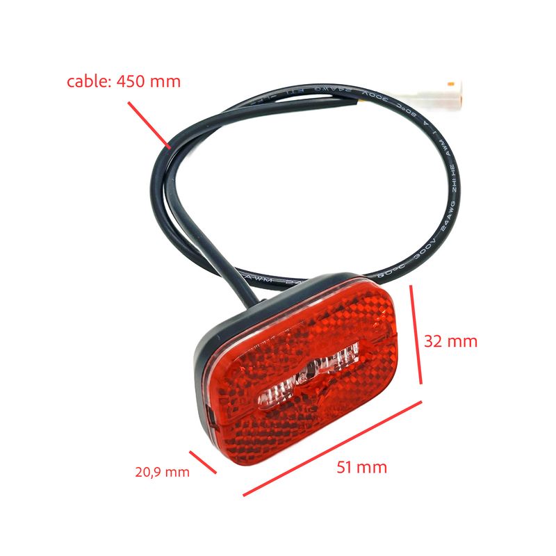 Feu arrière pour Bogist Urbetter M6, Ecoxtrem Bison, B-Mov Freestyle 5 et similaires Feu arrière pour Bogist Urbetter M6, Ecoxtrem Bison, B-Mov Freestyle 5 et similaires