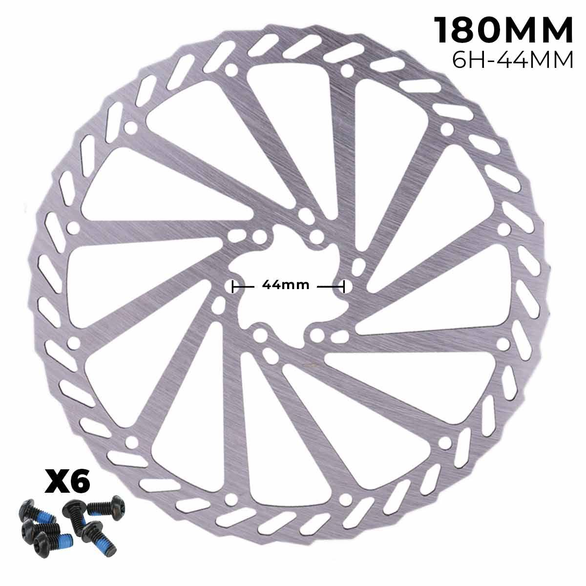 Disque de frein 180 mm - Denté (6 trous - 44 mm) Disque de frein 180 mm - Denté (6 trous - 44 mm)