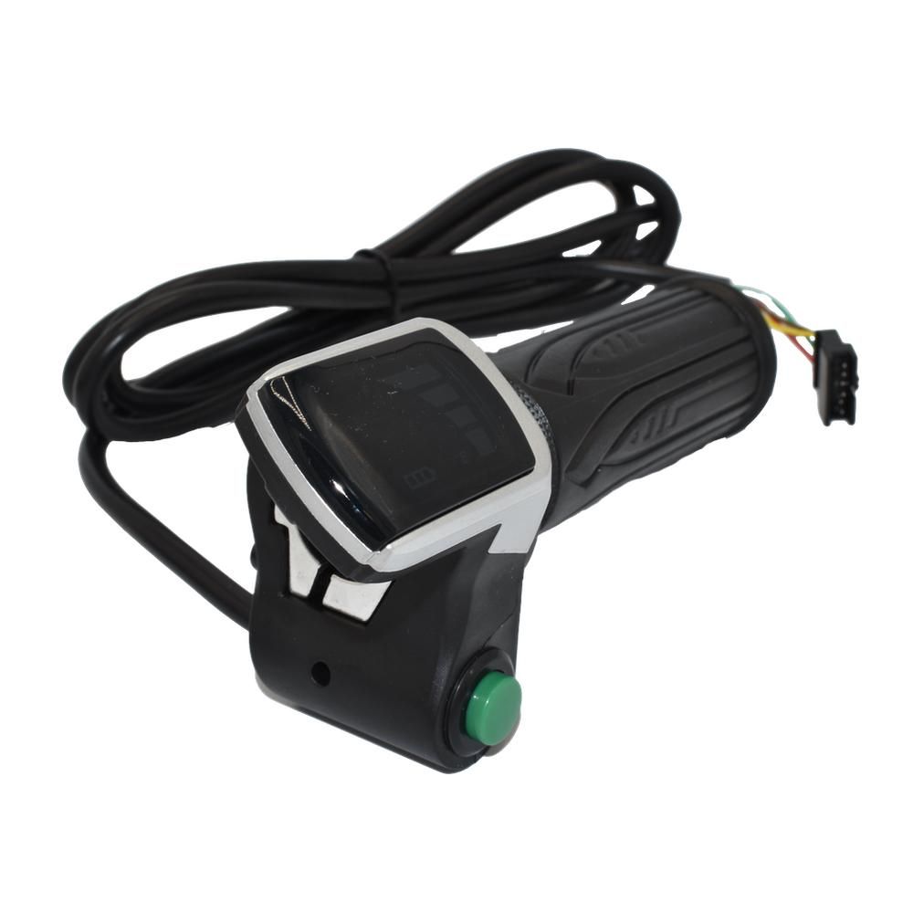 Accélérateur poignée avec indicateur batterie 36V et bouton poussoir - Connecteur SM Accélérateur poignée avec indicateur batterie 36V et bouton poussoir - Connecteur SM