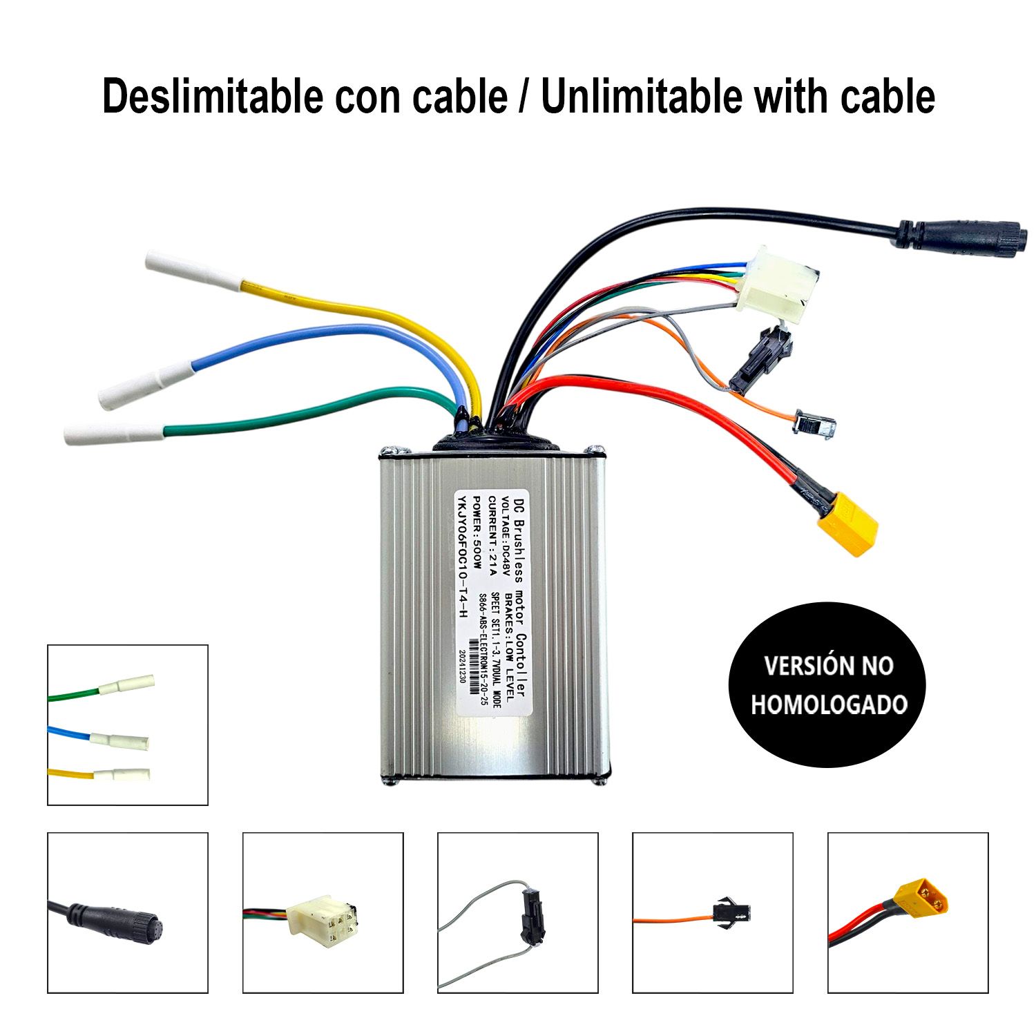 Contrôleur double arrière 48V-21A compatible Smartgyro Crossover avec câble limiteur non homologué