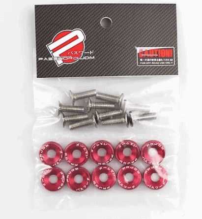 Rondelle de vis en aluminium rouge (lot de 10) Rondelle de vis en aluminium rouge (lot de 10)
