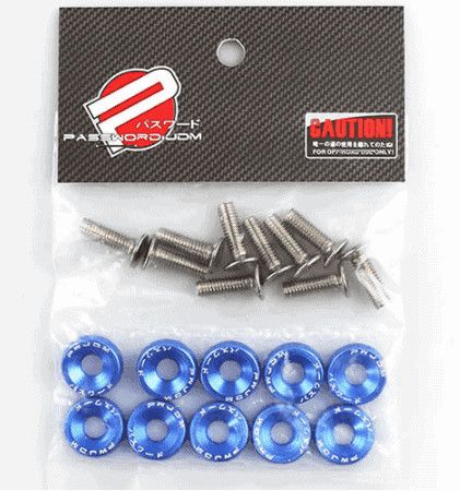 Rondelle de vis en aluminium bleu (Lot de 10)