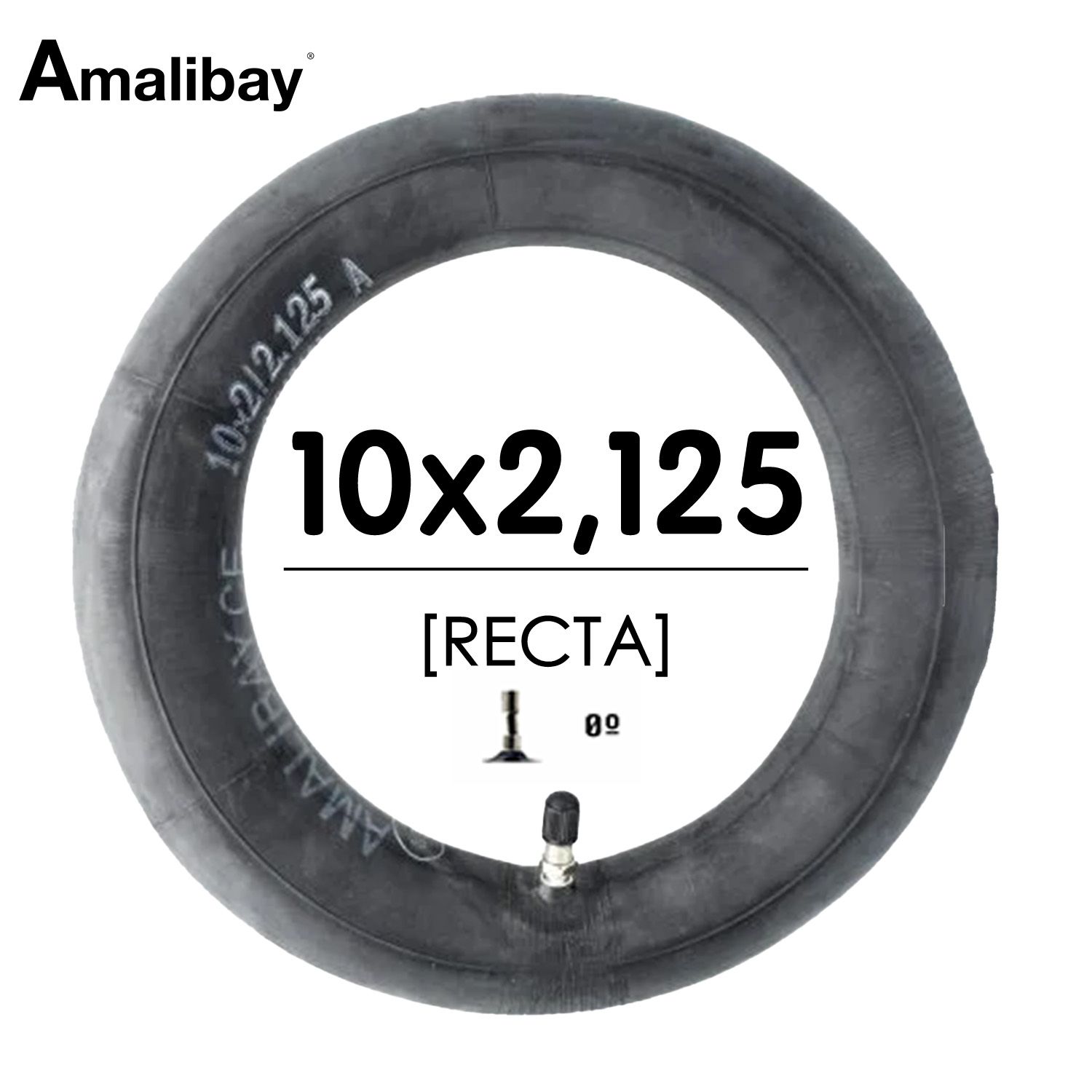 Chambre à air 10 2/2,125 (valve droite) - Premium Amalibay Chambre à air 10 2/2,125 (valve droite) - Premium Amalibay
