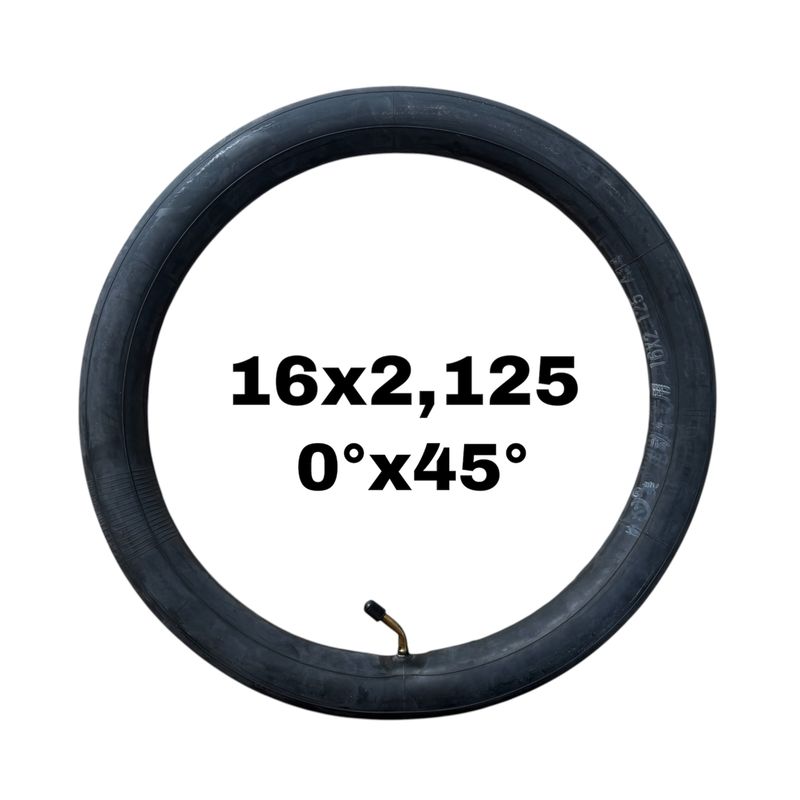Chambre à air 16 2,125 valve 0ºx45º Standard