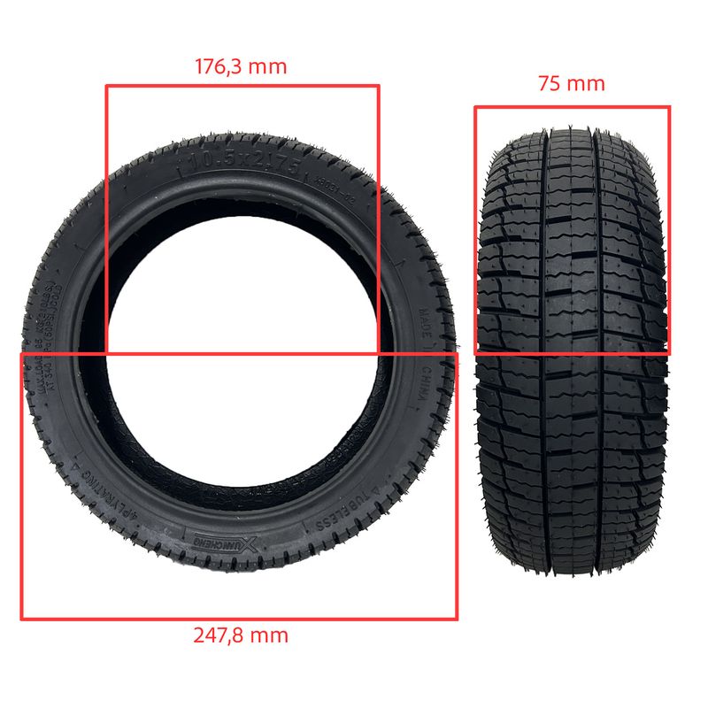 Roue tubeless 10,5 2,75-7 Xuancheng