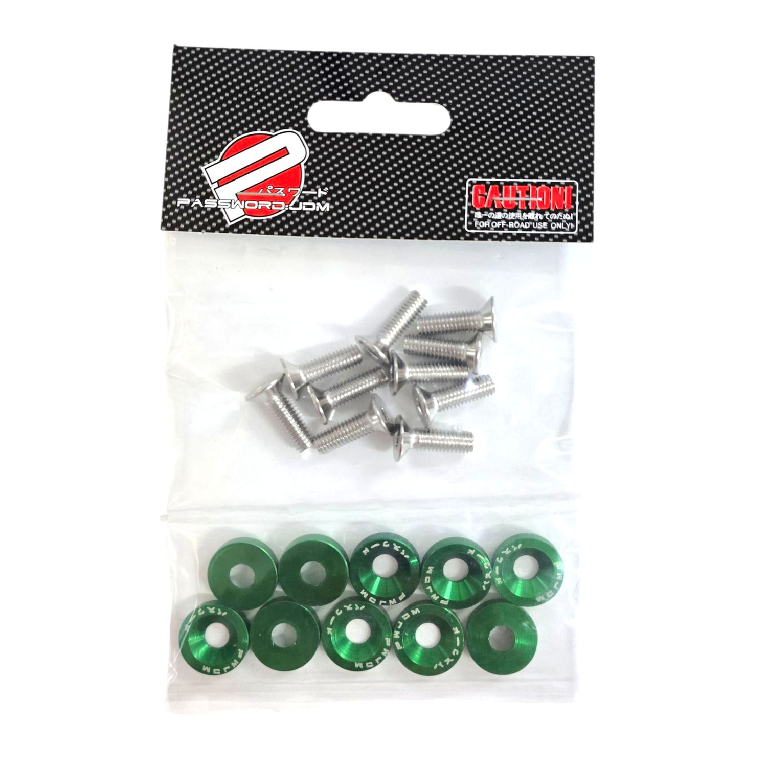 Rondelle de vis en aluminium verte (Lot de 10 unités) Rondelle de vis en aluminium verte (Lot de 10 unités)